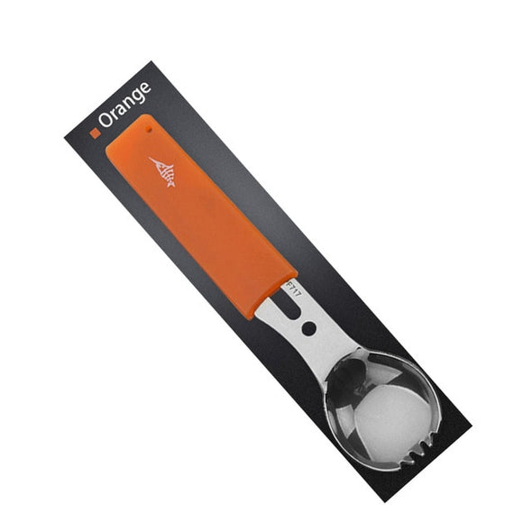 Multifunctional Camping Cookware Spoon Fork Bottle Opener Portable Tool Safety & Survival Durable Stainless Steel Survival kit